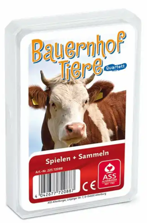 Kartenspiel Quartett Bauernhoftiere Kunststoffetui