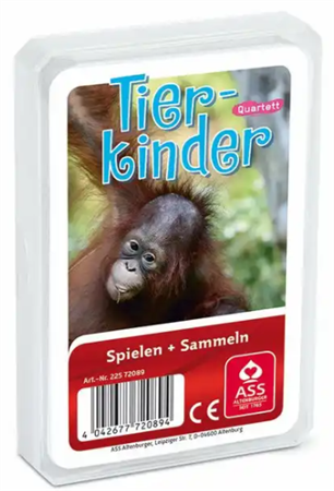 Kartenspiel Quartett Tierkinder Kunststoffetui