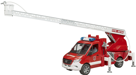 MB Sprinter Feuerwehr mit Drehleiter, Wasserpumpe und Licht- und Sound-Modul  