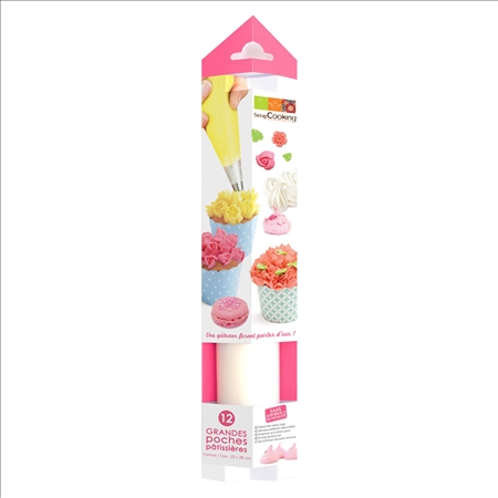 12 grosse Einweg-Spritzbeutel 53x28cm