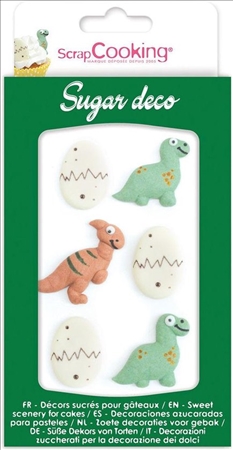 6 Stk. Zucker Deko Dino