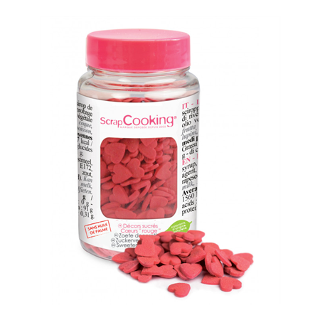 Deko Zucker Herzen rot 55g
