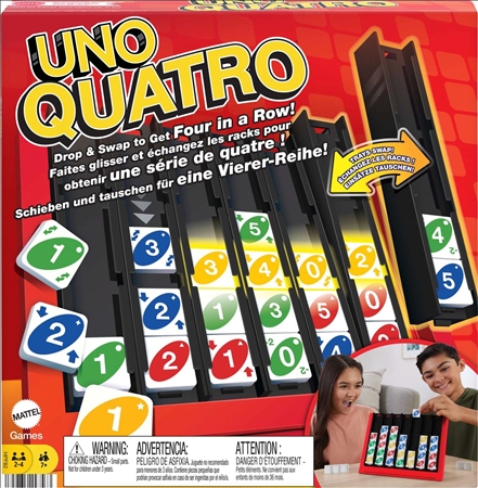 UNO Quatro d/f/i ab 7 Jahren 2-4 Spieler vier in einer Reihe