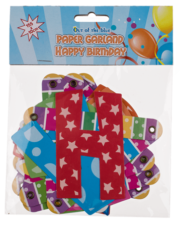 Girlande Happy Birthday 1.55m 