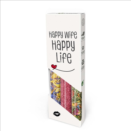 3er Set Happy Wife happy Life