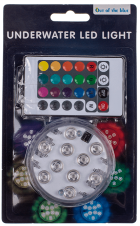 Wasserdichtes Unterwasserlicht,IP 68, mit 10 farbwechselnden LED &amp; Fernbedienung