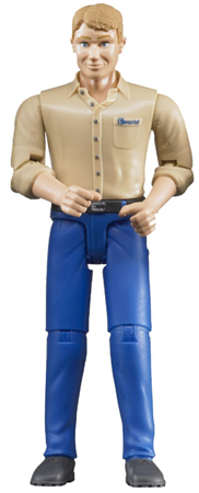 Mann mit hellem Hauttyp und blauer Hose, 10.7 cm bWorld