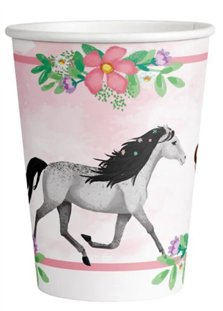 Pappbecher Beautiful Horses 250ml 8 St&#252;ck