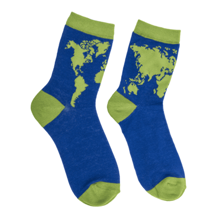 Socken, Weltkarte, Gr&#246;&#223;e 36-42