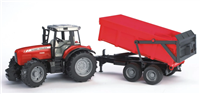 Massey Ferguson 7480 mit Wannenkippanh&amp;#228;nger Profi-Serie, 67x16.5x17.5cm