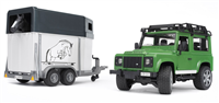 Land Rover Defender Station Wagon mit Pferdeanh&amp;#228;nger und 1 Pferd Profi-Serie