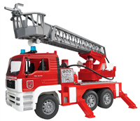 MAN Feuerwehr mit Drehleiter Wasserpumpe, Light and Sound Module Profi Serie 47x17.5x24.2cm
