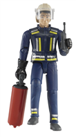 Feuerwehrmann mit Helm Handschuhen und Zubeh&amp;#246;r Gr&amp;#246;sse: 10.7 cm, bWorld