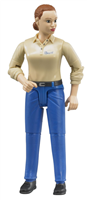 Frau mit hellem Hauttyp und blauer Hose
