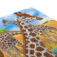 Gentle Giraffe, 18x18cm Crystal Art Card
