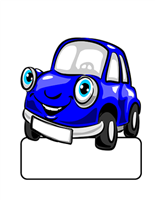 Geburtstafel Auto blau