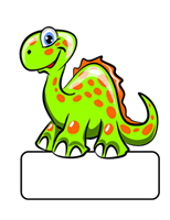 Geburtstafel Dino gr&amp;#252;n