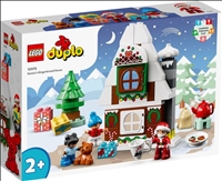 Lebkuchenhaus mit Weihnachtsmann