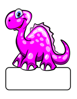 Geburtstafel Dino pink