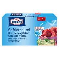 Gefrierbeutel 30St&amp;#252;ck 3.0Liter 25x32cm Toppits
