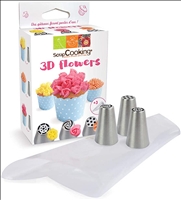 5-tlg. Set Edelstahlspritzaufsatz Blumen