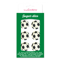 6 Stk. Zucker Deko Fussball