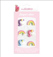 6 Stk. Zucker Deko Einhorn