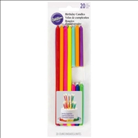 Kerzen Geburtstag 20er lang und kurz, multicolor