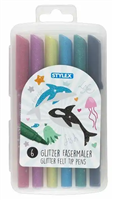 Glitzer-Fasermaler, 6 St&amp;#252;ck