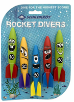 Rocket Divers Set 5 St&amp;#252;ck 5 Mini-Raketen, 13 cm, gleiten unter Wasser, nummeriert