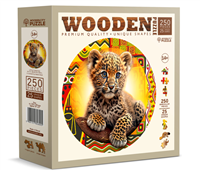 Puzzle Holz L Cute Little Leopard, 250 Teile, spezielle Formen, &amp;#216; 27.8 cm