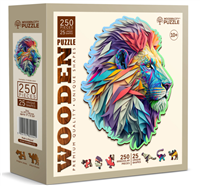 Puzzle Holz L Modern Lion 250 Teile, aussergew&amp;#246;hnliche Formen, 27.7x32.6cm
