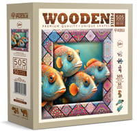 Puzzle Holz XL Tropical Fish 505 Teile, aussergew&amp;#246;hnliche Formen, 39.4x39.4.cm