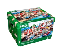 BRIO World 33052 Stra&amp;#223;en &amp;amp; Schienen Bahn Set Deluxe 