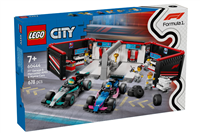 F1 Garage mit Mercedes-AMG &amp;amp; Alpine Rennautos
