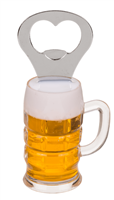 Metall-Flaschen&amp;#246;ffner, Bierglas mit Magnet, ca. 10,5 x 3,5 cm