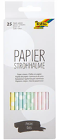 folia Papierstrohhalme Pastell Punkte 20cm 25 St&amp;#252;ck