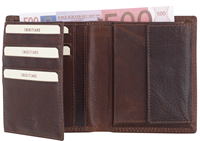 AUTHENTIC TROPHY Kombib&amp;#246;rse, RFID-Schutz, braun Leder, vegetabil gegerbtes Leder, Hochformat