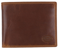 AUTHENTIC TROPHY Scheintasche, RFID-Schutz, cognac Echt Leder, vegetabil gegerbt, Querformat