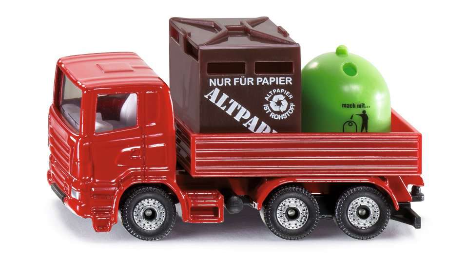 Recycling Transporter 1:64, Metall, Plastik Siku