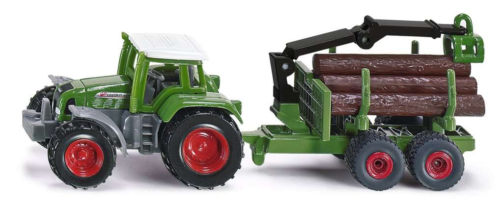 Traktor mit Forstanh&#228;nger 1:87, Metall, Plastik Siku