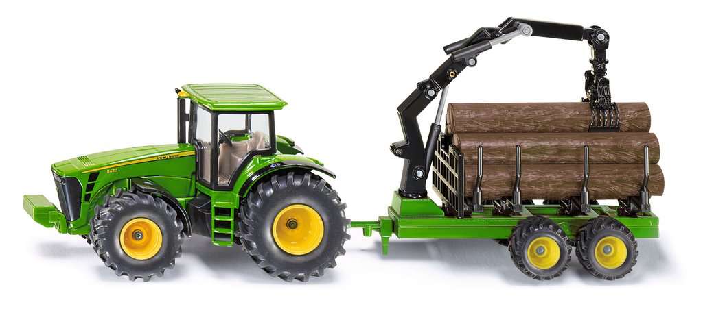 Traktor mit Forstanh&#228;nger 1:50, Metall, Plastik, Siku Farmer