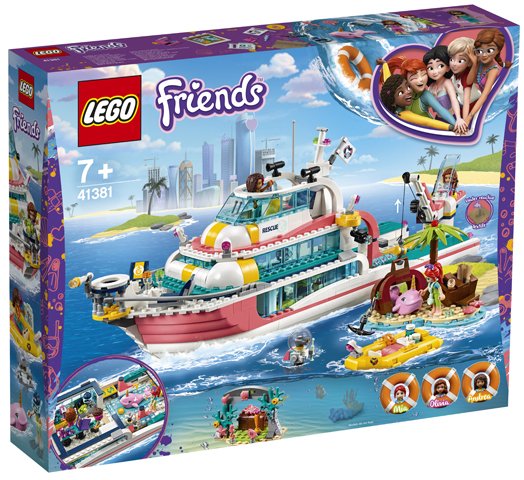 Boot f&#252;r Rettungsaktionen Lego Friends, 908 Teile, ab 7 Jahren