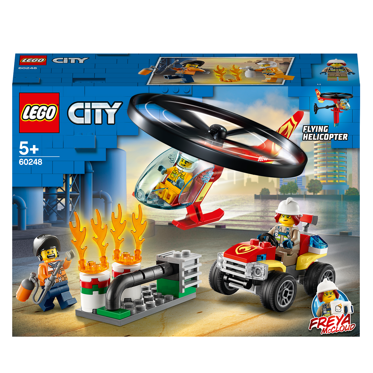 Einsatz mit dem Feuerwehr- hubschrauber, Lego City, 93 Teile, ab 5 Jahren