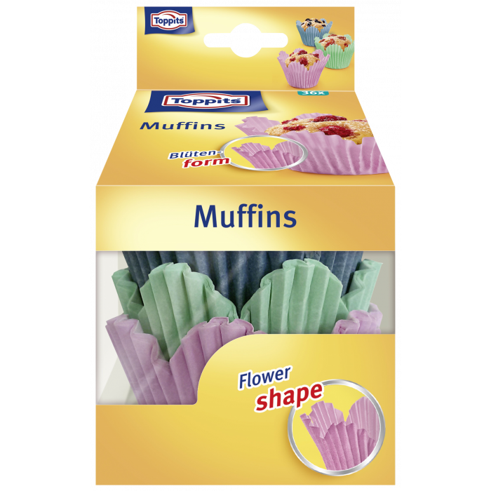 Muffinf&#246;rmchen Bl&#252;te 36St&#252;ck &#248;7cm Toppits 212375
